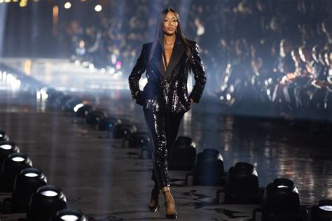 ysl pfw 2020|Naomi Campbell Sparkled and Surprised at Saint Laurent's .